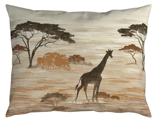 OBOJESTRANSKA POSTELJNINA AFRICA 140/200 cm saten rjavosiva