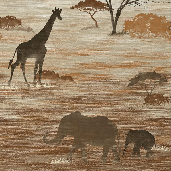 OBOJESTRANSKA POSTELJNINA AFRICA 140/200 cm saten rjavosiva