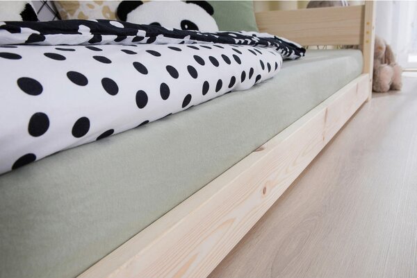 POSTELJA S PREDALOM 90 cm x 200 cm , naravne barve