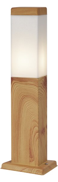Moderna zunanja talna svetilka jeklo z lesnim potiskom 45 cm IP44 - Malois