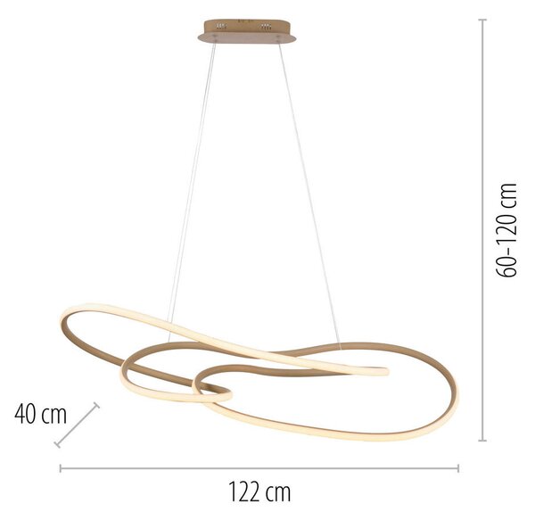 VISEČA LED-SVETILKA TWIST 64 W 2700 K 230 V