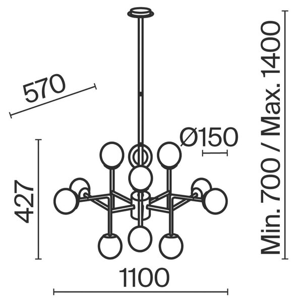 LESTENEC 110/42,7/50 cm 40 W