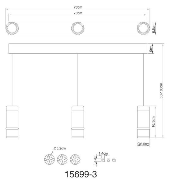VISEČA LED-SVETILKA ALVARADO 3000 K 230 V