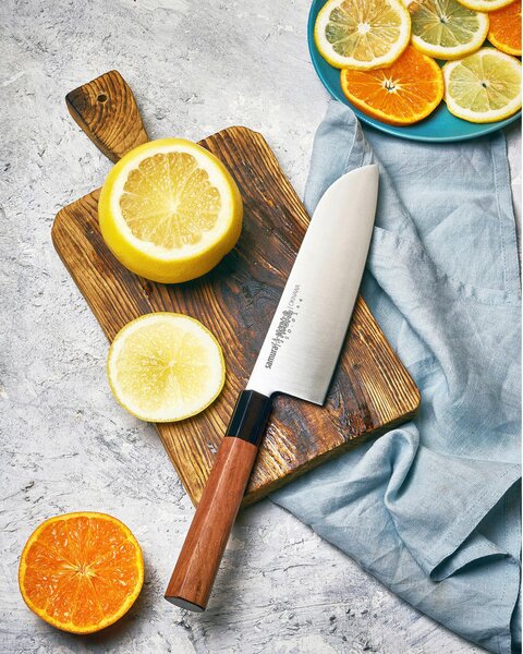 NOŽ SANTOKU OKINAWA 32,3/5,7/2,2 cm nerjaveče jeklo