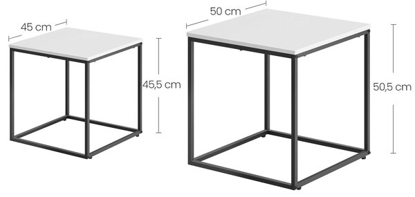 Komplet 2 konferenčnih miz QUADRO, bele