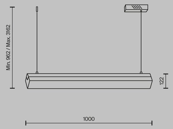 VISEČA NIHALNA SVETILKA 100/8,5/96,2 cm