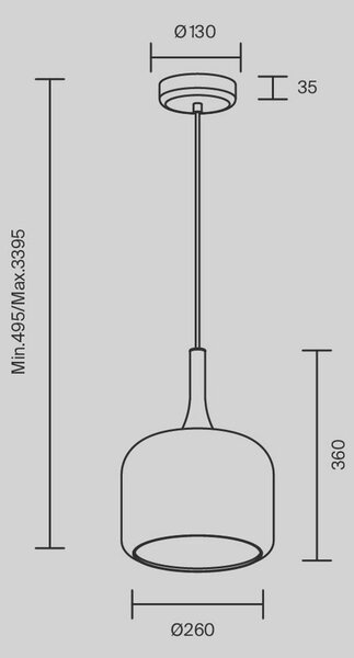 VISEČA LED-SVETILKA Modern 3000 K