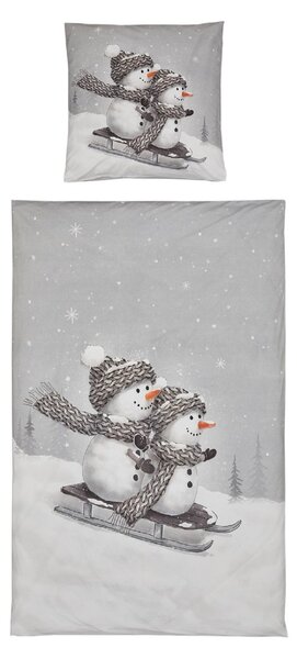 3D posteljnina iz Renforcé bombaža FROSTY siva, 100% bombaž Dimenzije posteljnine: 80 x 80 cm | 135 x 200 cm