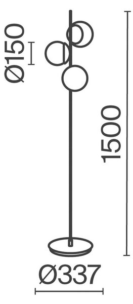 STOJEČA SVETILKA 37,7/150 cm