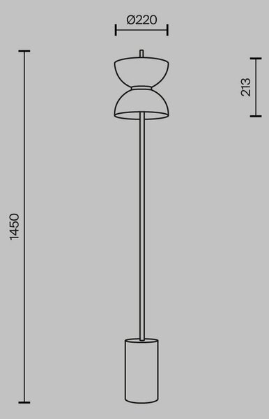STOJEČA SVETILKA 22/145 cm
