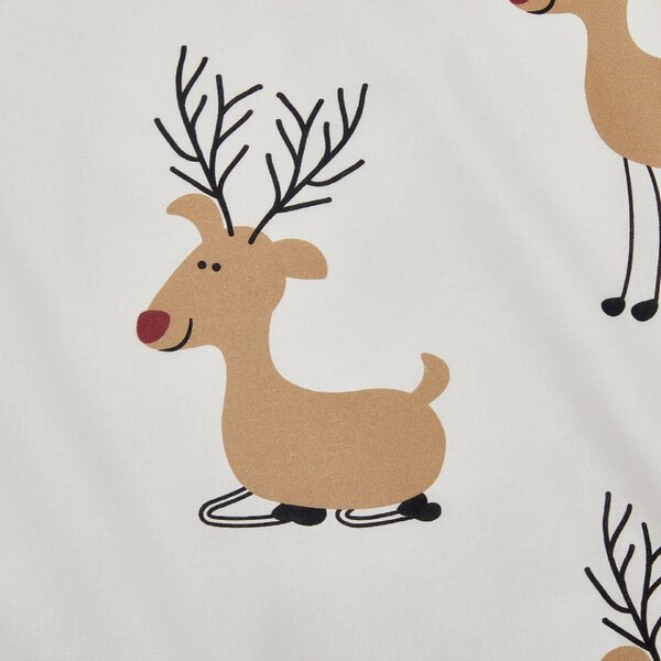 Posteljnina iz renforcé bombaža TIMBA DEER bela Dimenzije posteljnine: 80 x 80 cm | 135 x 200 cm