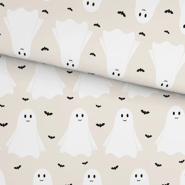 Otroška posteljnina iz Renforcé bombaža GHOSTIE bež Dimenzije posteljnine: 80 x 80 cm | 135 x 200 cm