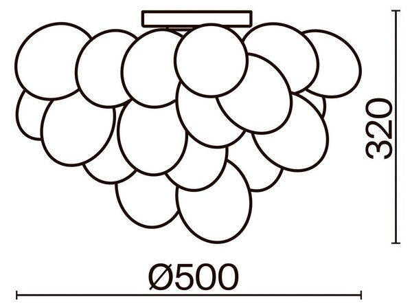 STROPNA SVETILKA 50/32 cm
