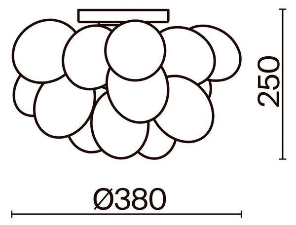 STROPNA SVETILKA 38/22,5 cm