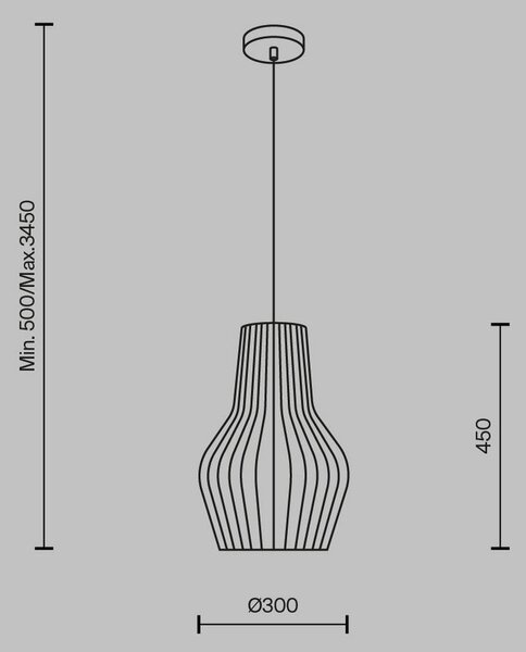 VISEČA NIHALNA SVETILKA 30/57,5 cm E27