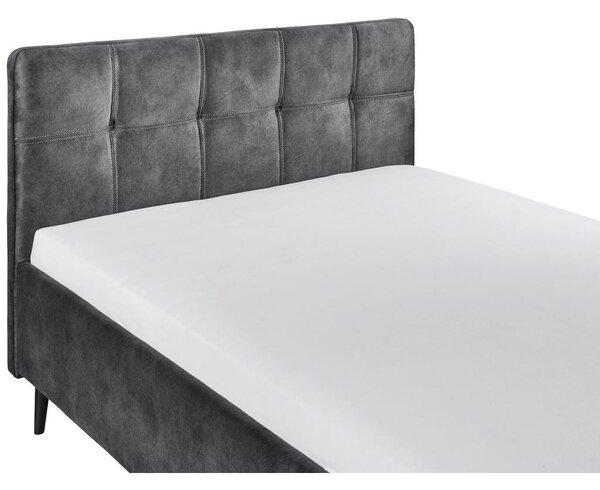 Polsterbett Mario C 140 cm x 200 cm , tekstil, leseni material antracit