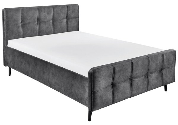 Polsterbett Mario C 140 cm x 200 cm , tekstil, leseni material antracit