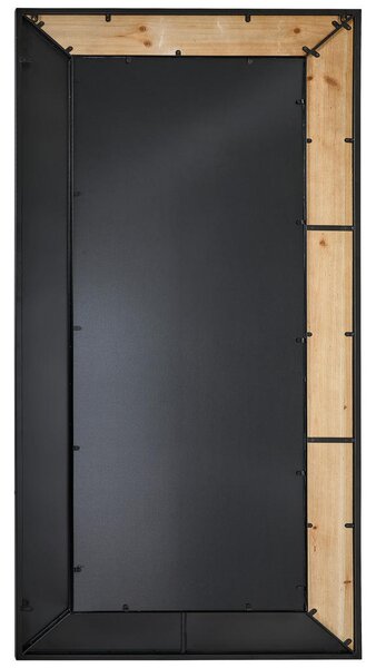 STENSKO OGLEDALO, 84/184/2 cm les, kovina, steklo, leseni material