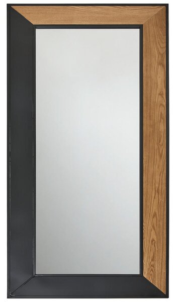 STENSKO OGLEDALO, 84/184/2 cm les, kovina, steklo, leseni material