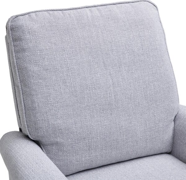 TV FOTELJ, bela tekstil