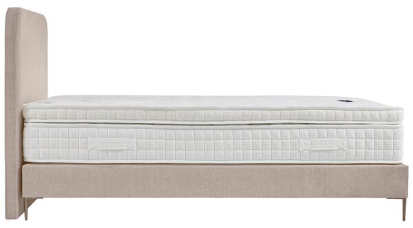 POSTELJA BOXSPRING x , tekstil, leseni material bež
