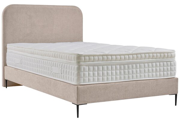 POSTELJA BOXSPRING x , tekstil, leseni material bež