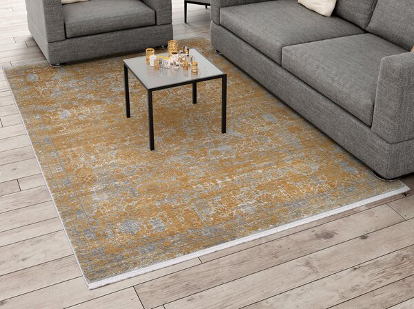 VINTAGE PREPROGA 140/200 cm tkano zlate barve
