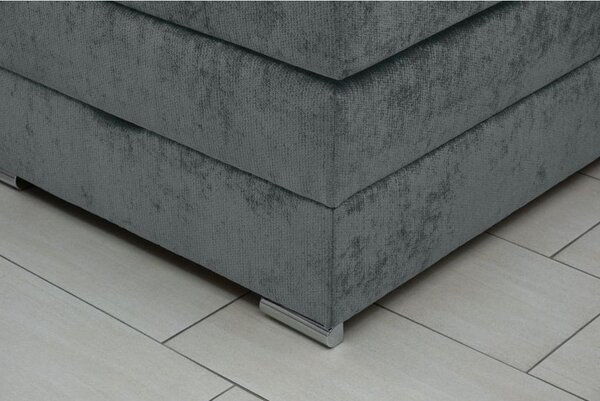 POSTELJA BOXSPRING 160 cm x 200 cm , tekstil, leseni material