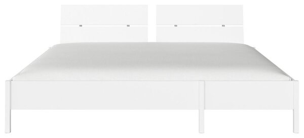 DRUŽINSKA POSTELJA 240 cm x 200 cm , leseni material bela