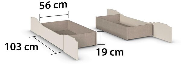 POSTELJA S PREDALOM 180 cm x 200 cm , barve šampanjca