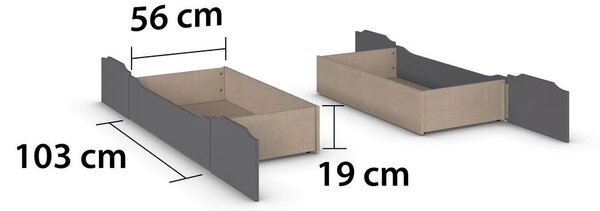POSTELJA S PREDALOM 180 cm x 200 cm , siva