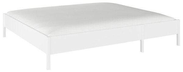 DRUŽINSKA POSTELJA 240 cm x 200 cm , leseni material bela