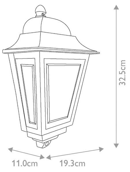 Zunanja stenska svetilka Deco Lane, bronasta barva, svetilka, aluminij, IP44