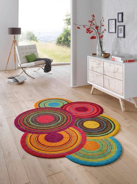 RAVNO TKANA PREPROGA Cosmic Colours 70/120 cm potiskano večbarvno