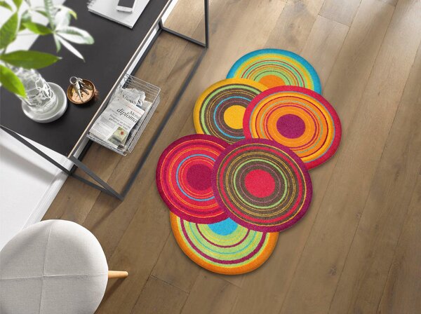 RAVNO TKANA PREPROGA Cosmic Colours 70/120 cm potiskano večbarvno