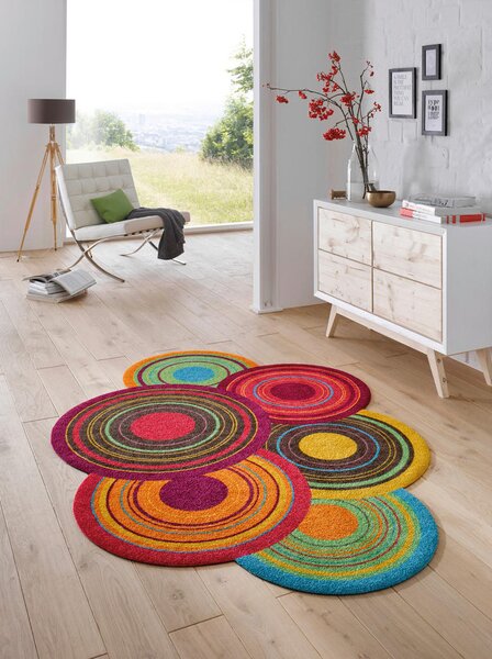 RAVNO TKANA PREPROGA Cosmic Colour 140/200 cm potiskano večbarvno