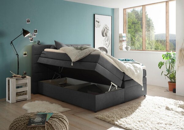 POSTELJA BOXSPRING 180 cm x 200 cm , umazano rjava