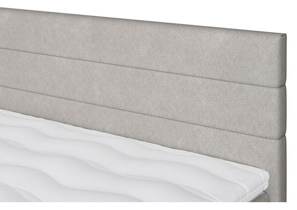POSTELJA Z VZMETNICO 160 cm x 200 cm , les, tekstil, leseni material srebrne barve