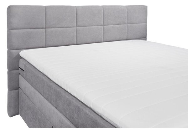 POSTELJA BOXSPRING 180 cm x 200 cm , svetlo siva