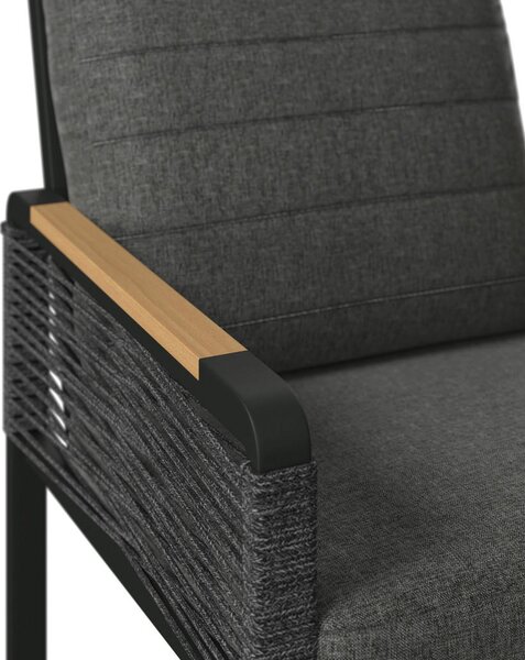 VRTNI SEDEŽ aluminij naravne barve, temno siva