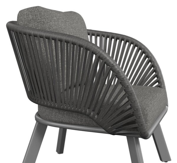 LOUNGE NASLANJAČ tkanina aluminij