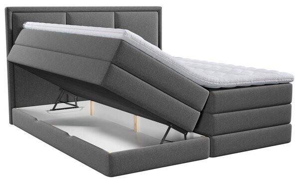 POSTELJA BOXSPRING 160 cm x 200 cm , tekstil antracit