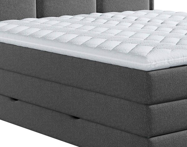 POSTELJA BOXSPRING 160 cm x 200 cm , tekstil antracit