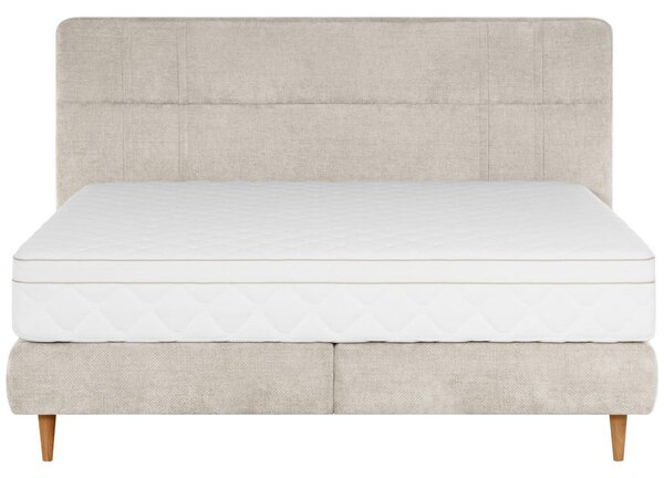 POSTELJA BOXSPRING 160 cm x 200 cm , tekstil bež