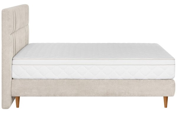 POSTELJA BOXSPRING 160 cm x 200 cm , tekstil bež