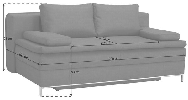 BOXSPRING ZOFA, modra tekstil