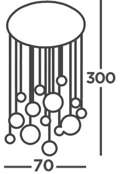 VISEČA NIHALNA LED-SVETILKA Planets 109 W 4466 lm 4000 K 220-240 V