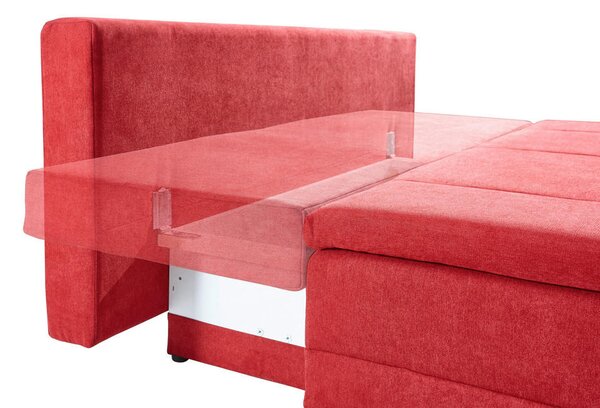 BOXSPRING ZOFA, vinsko rdeča tekstil