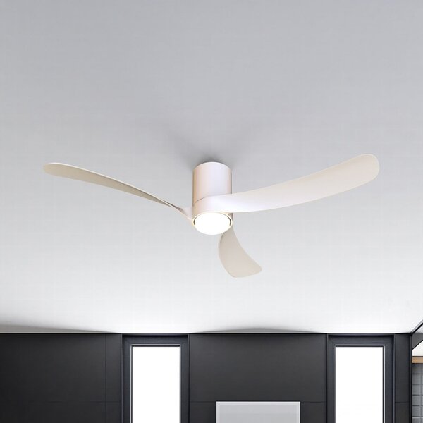 Mantra Iluminación LED stropni ventilator NEMO II L, bel, DC, tih, CCT, 132 cm, zatemnjen, Bela, Dnevna soba / jedilnica, Kovina, Sodobni