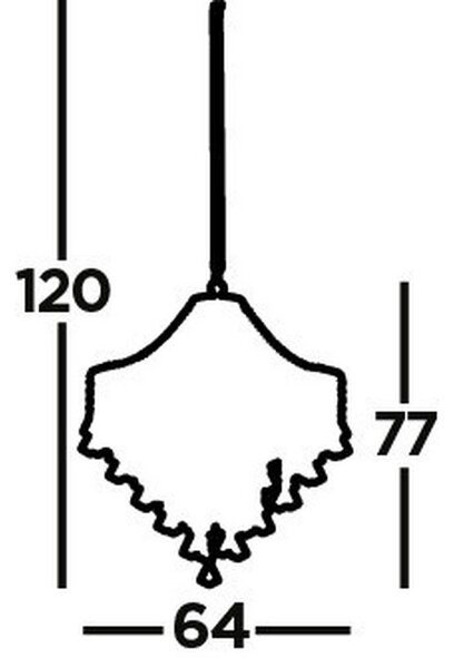 VISEČA SVETILKA Dorchester 64/120 cm E14